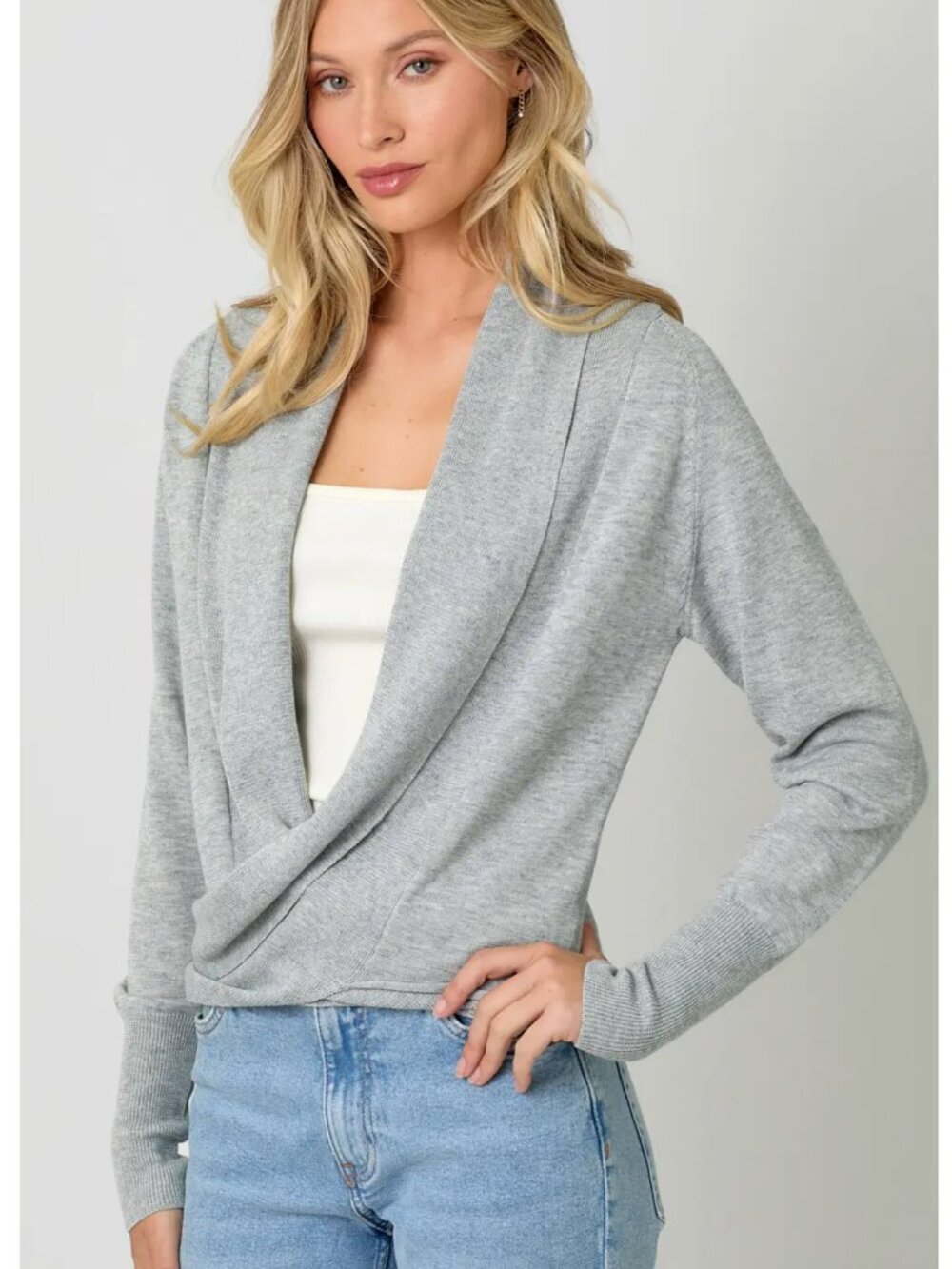 Mystree Soft Cozy Wool Blend Multiway Open Sweater Cardigan